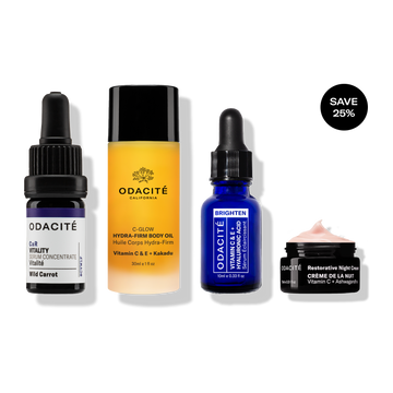 Odacité Vitamin C Glow Set with a prominent “Save 25%” badge on a light-colored background.