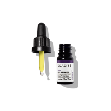 Odacité Ro+Y Deep Wrinkles Serum Concentrate sample with a dropper on a plain white background.