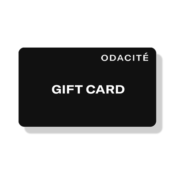 Odacite E-Gift Card displayed digitally with the brand logo, designed for skincare product purchases.