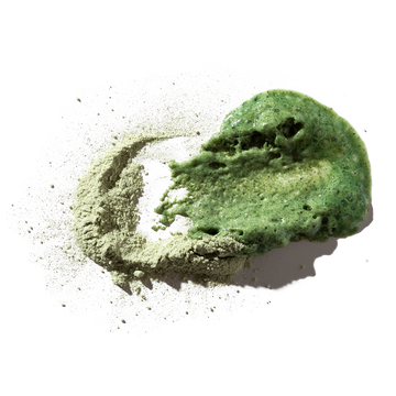 Odacite Green Ceremony Cleanser with Matcha and Spirulina in powder form for mixing into a foaming skincare cleanser.