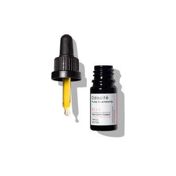 Odacite Clear + Decongest Pimple-Prone Duo with serum dropper bottle, clear liquid, and simple packaging for blemish care.